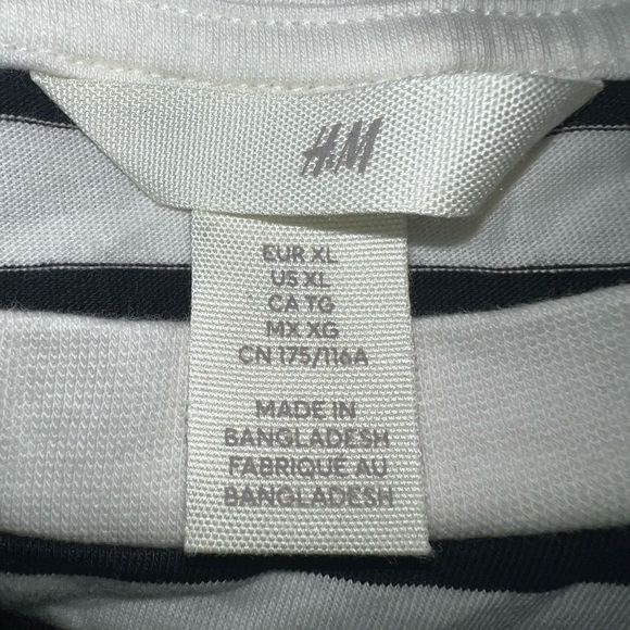H&M Black and White Striped Midi Dress - Picture 5 of 5